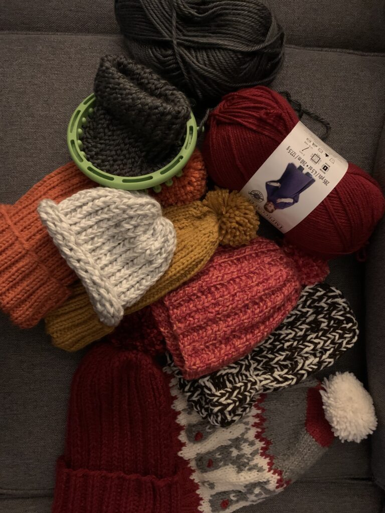 loom knitted hats